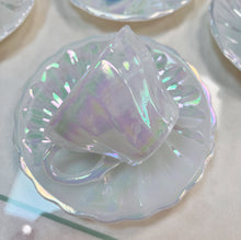Load image into Gallery viewer, service cafe vintage reflets irises
