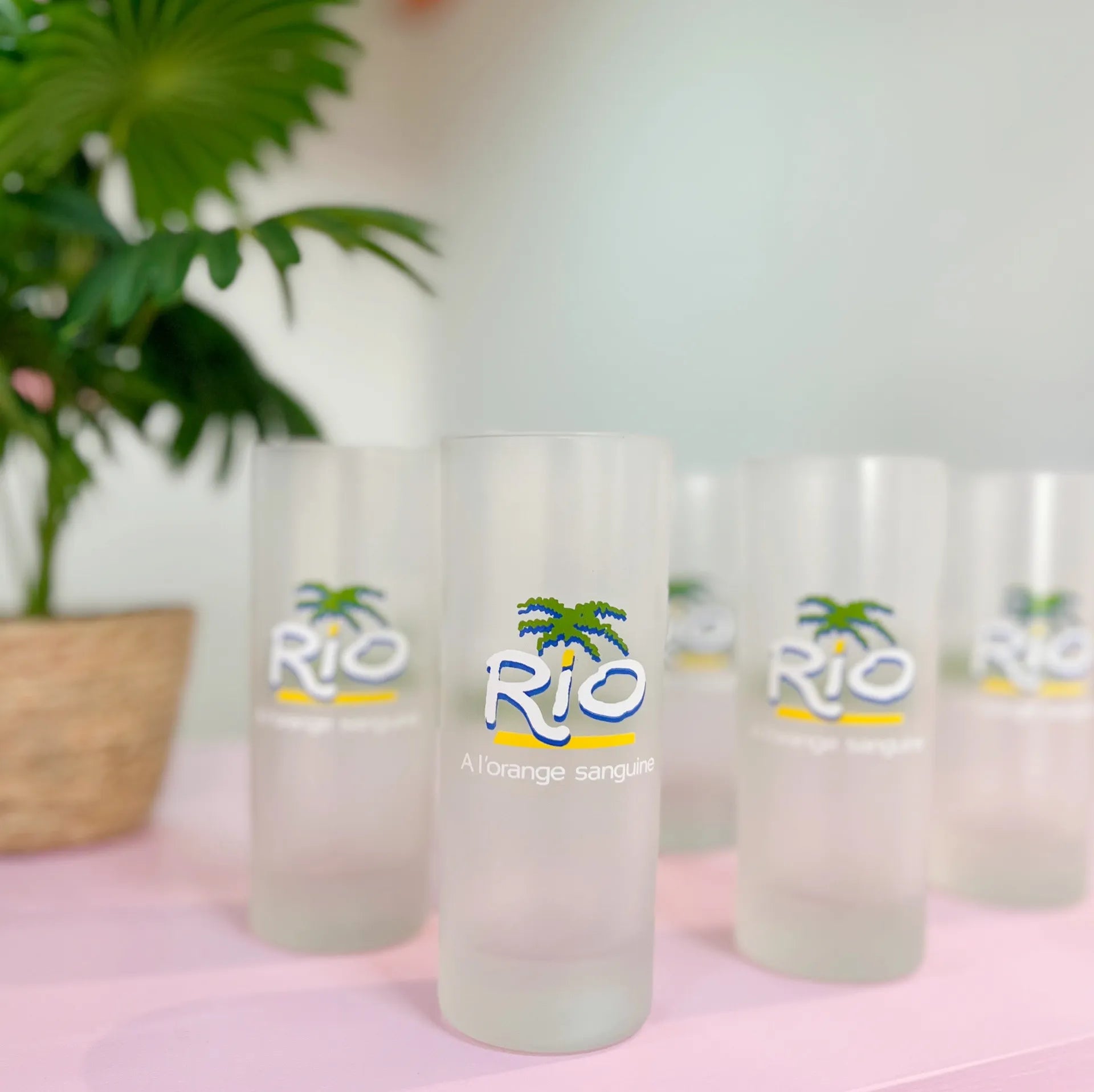 Service verres palmiers 80s RIO - Club Barbara