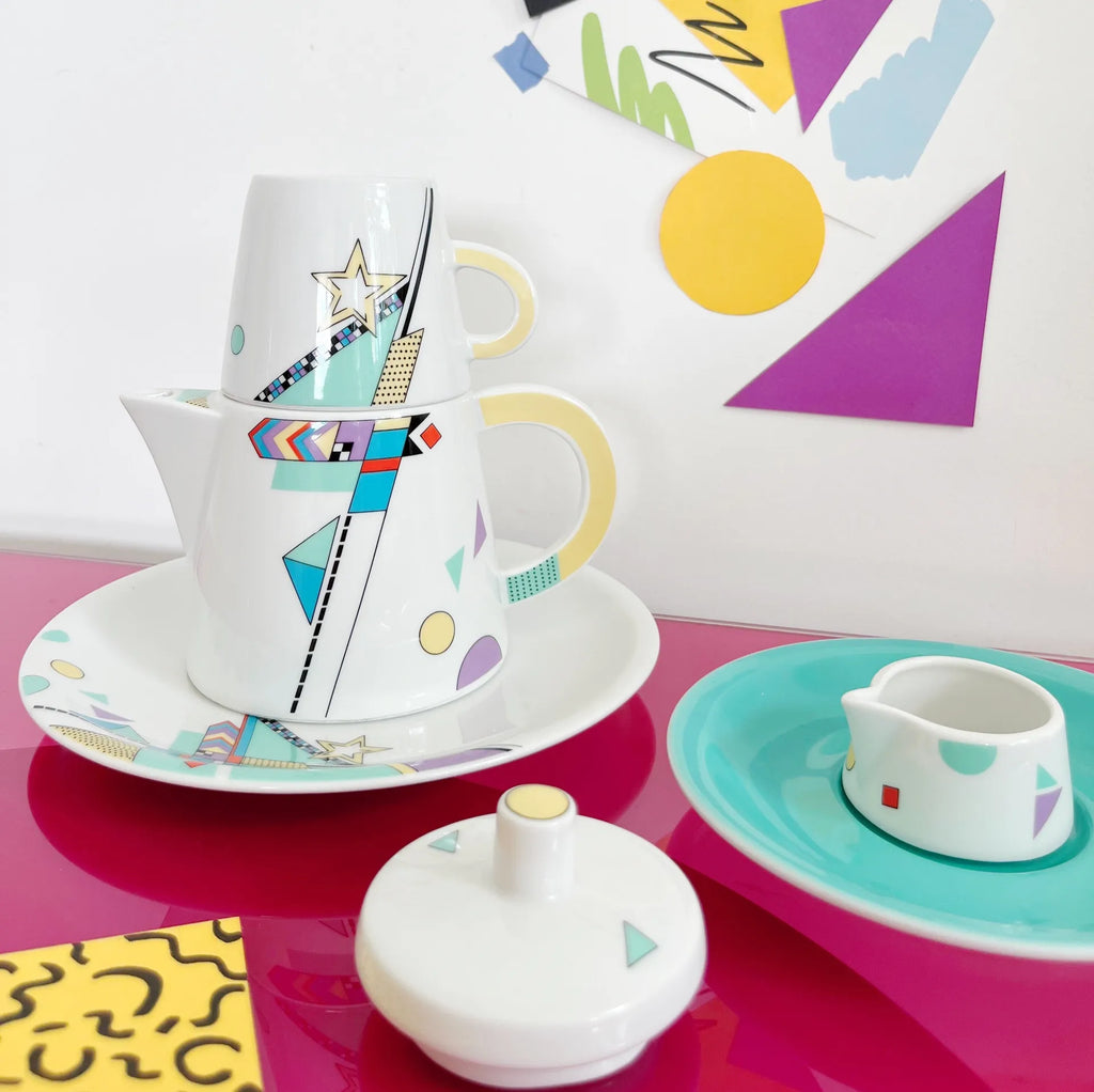 Set à café ou thé vintage Memphis Design - Club Barbara