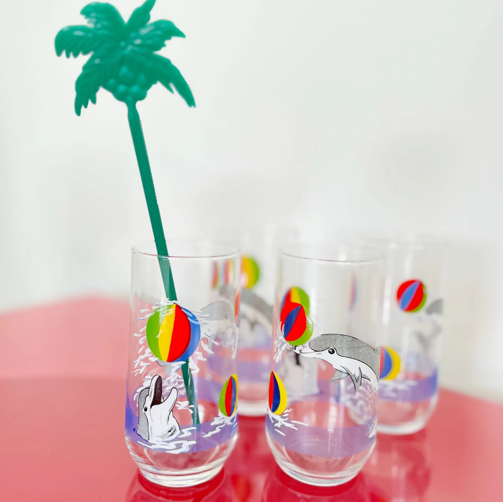 Set de 5 verres dauphins 80’s - Club Barbara