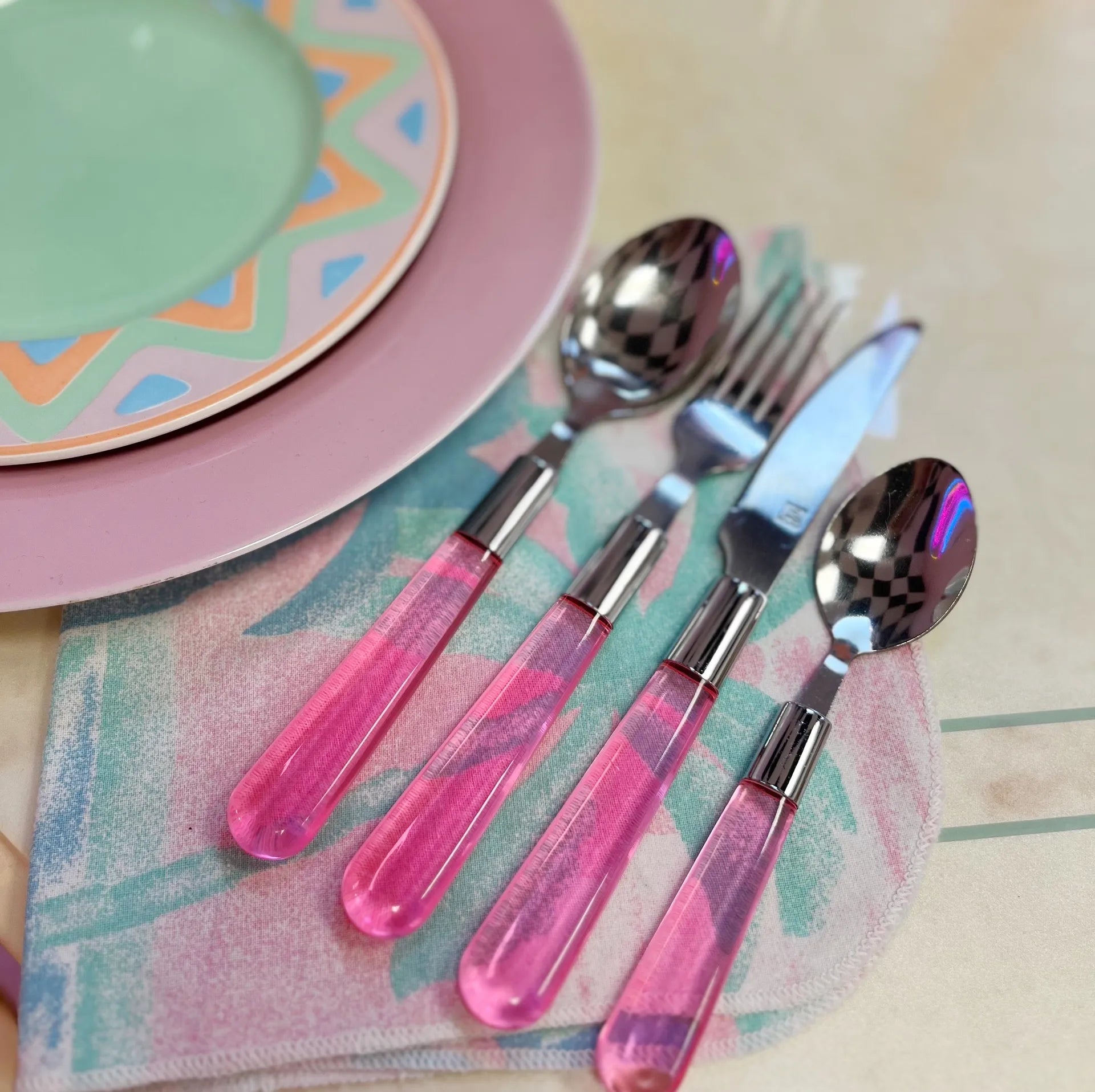 Set de couverts plexi vintage - Club Barbara