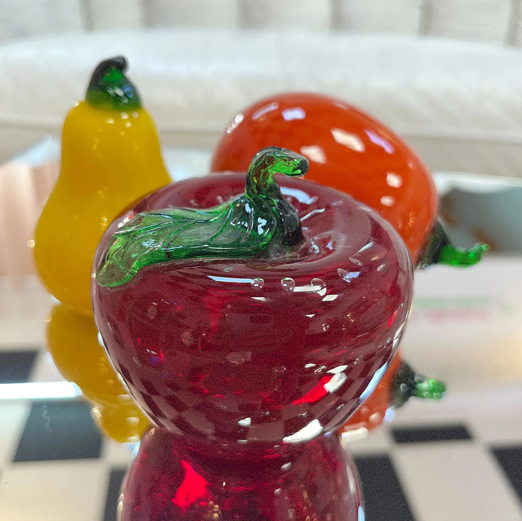 Set de fruits en verre soufflé, made in Italy, 1970 - Club Barbara