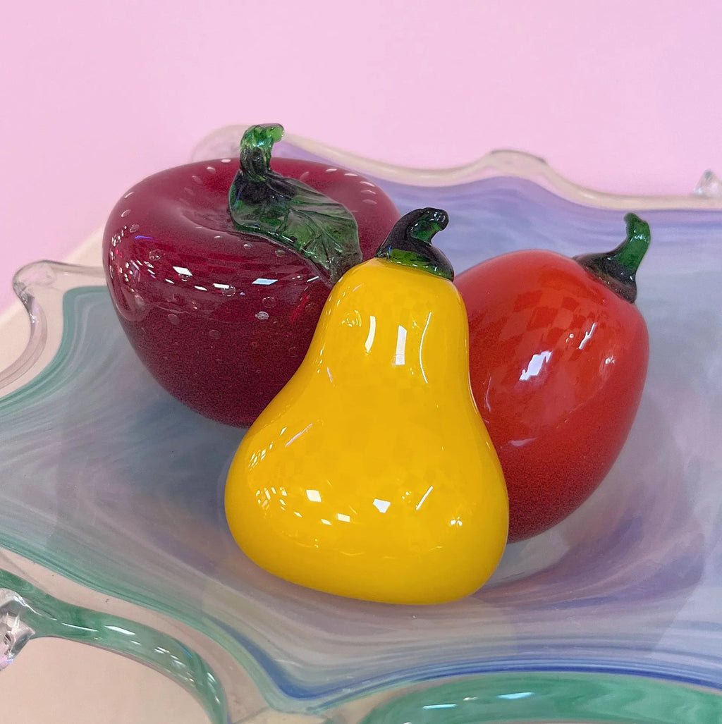 Set de fruits en verre soufflé, made in Italy, 1970 - Club Barbara