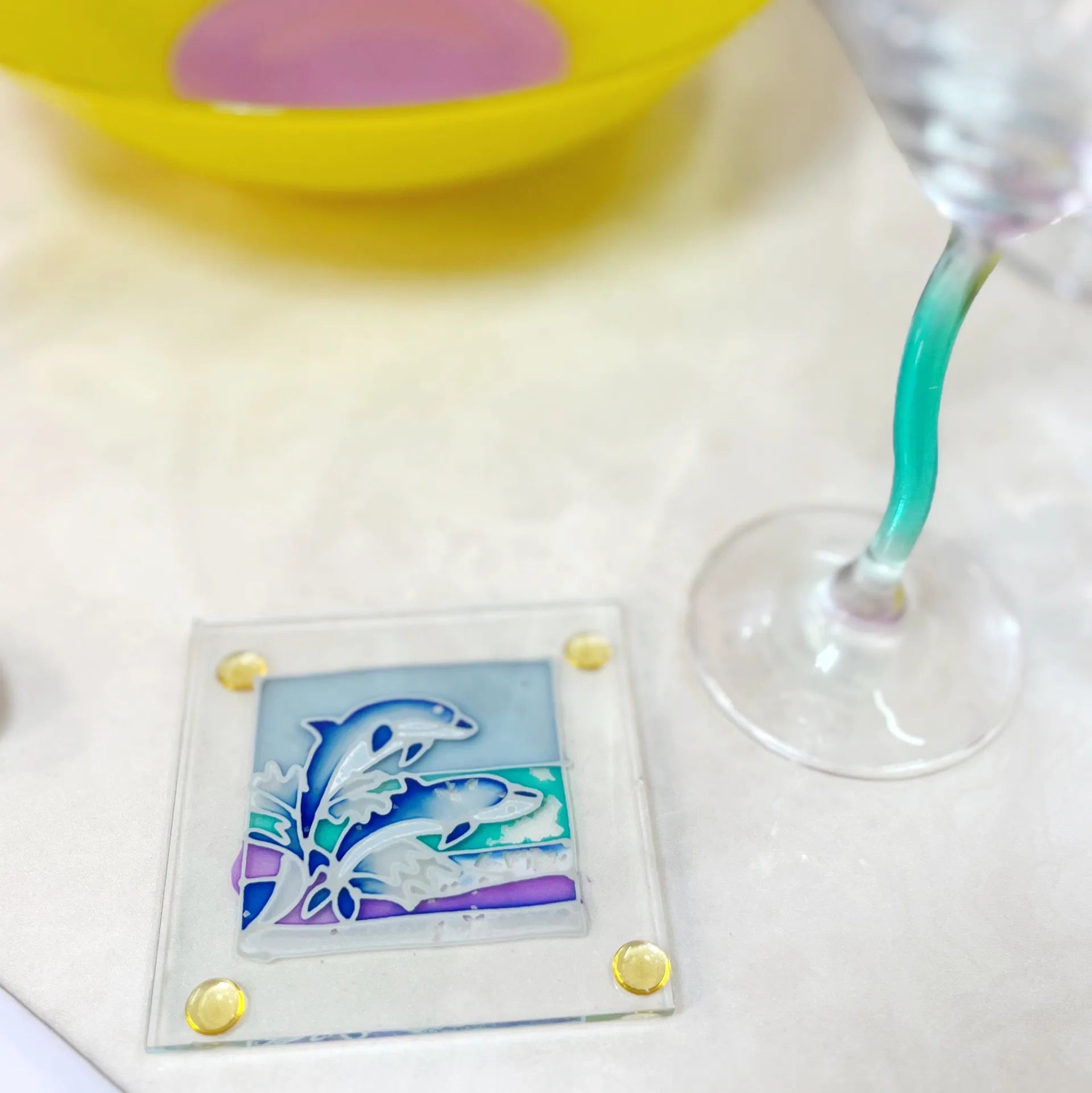 Sous-verres dauphins - Club Barbara