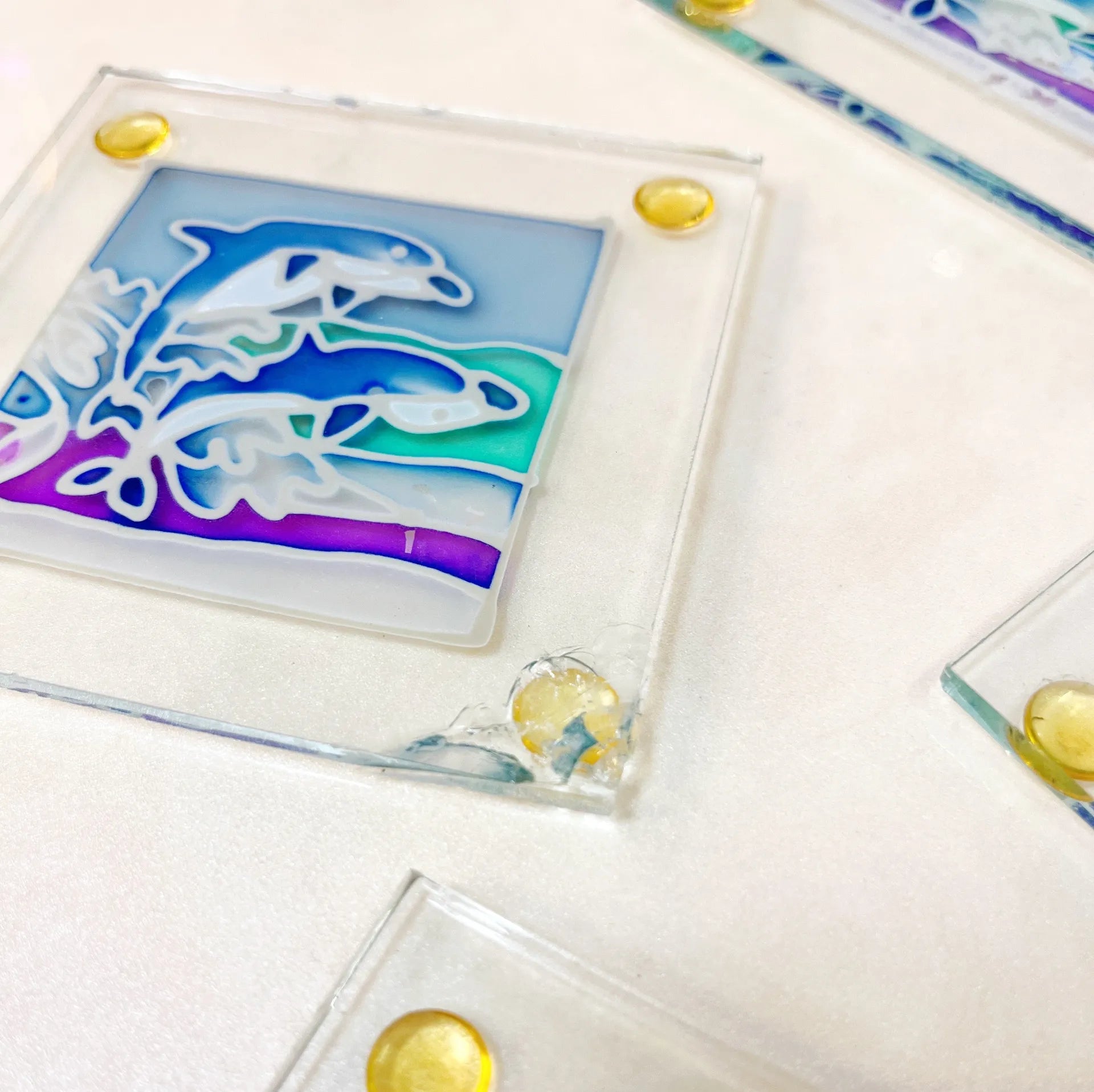 Sous-verres dauphins - Club Barbara