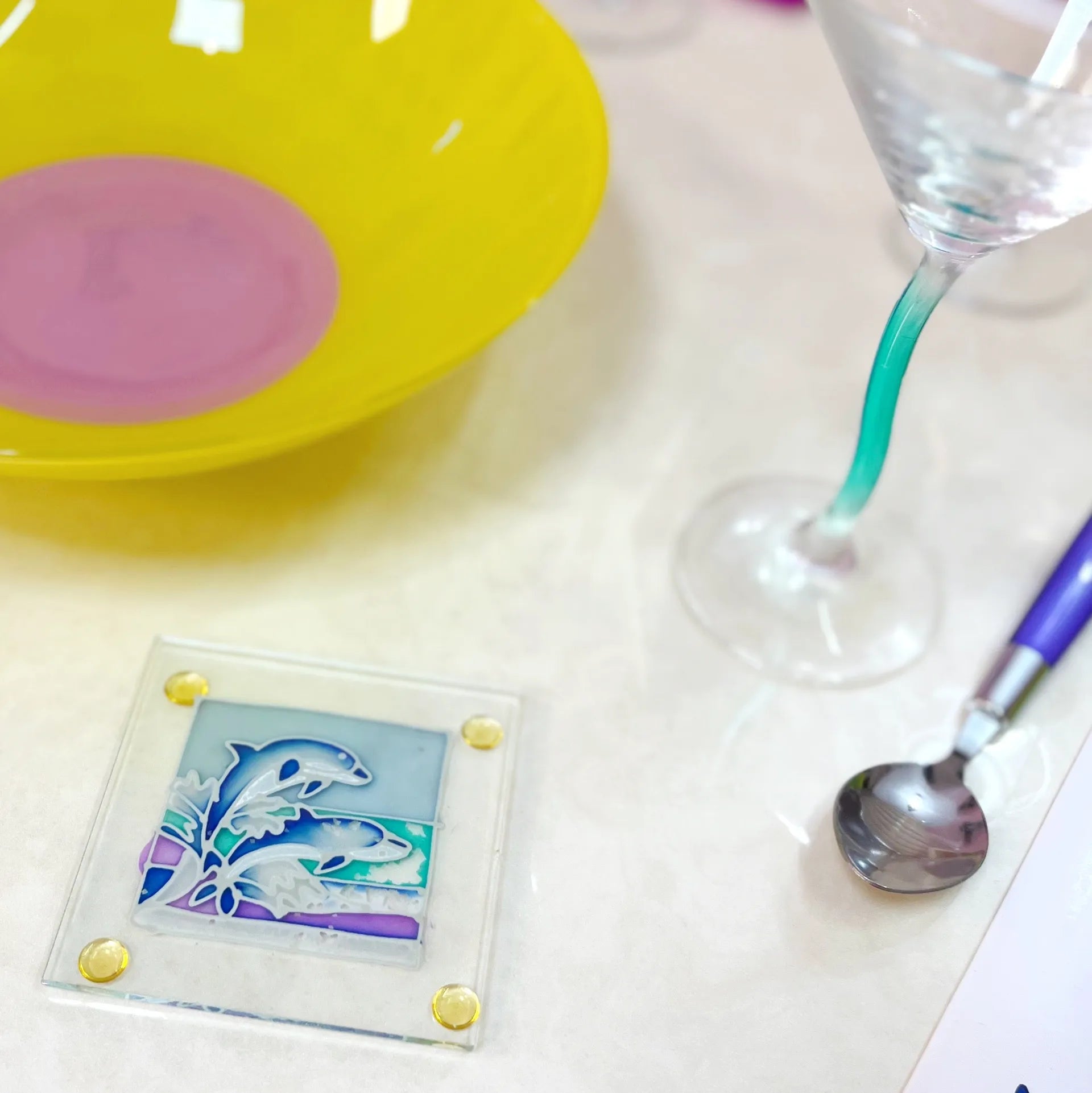 Sous-verres dauphins - Club Barbara