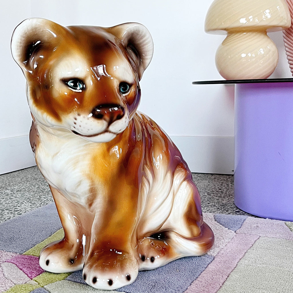 Lionceau en céramique, Italie, années 80