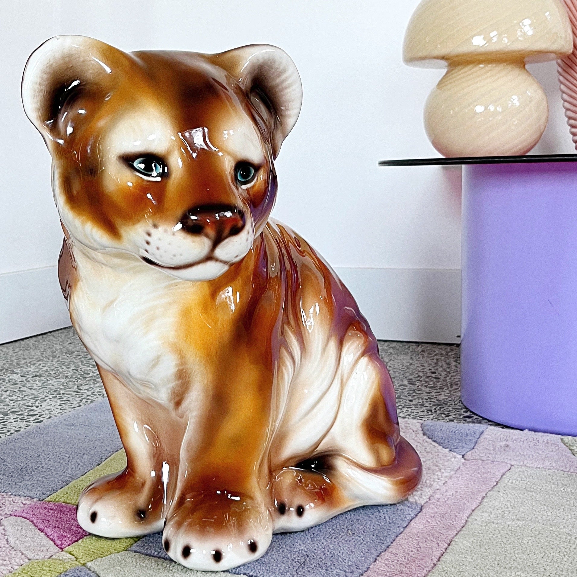 Lionceau en céramique, Italie, années 80