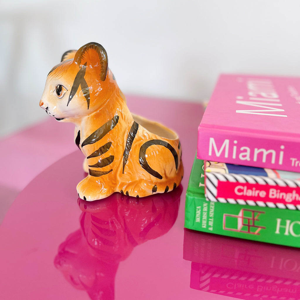 Vase tigre céramique vintage