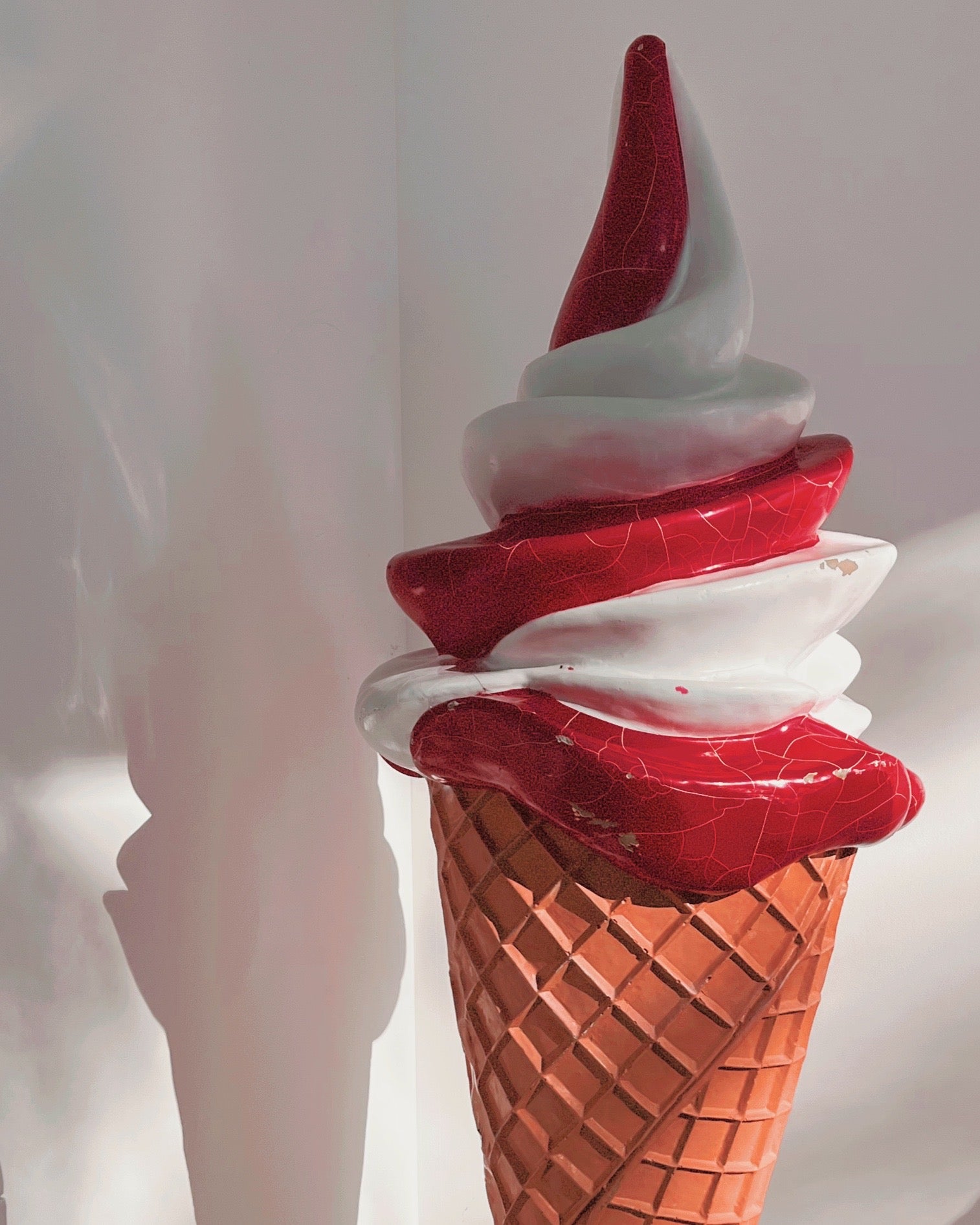 statue cornet de glace vintage