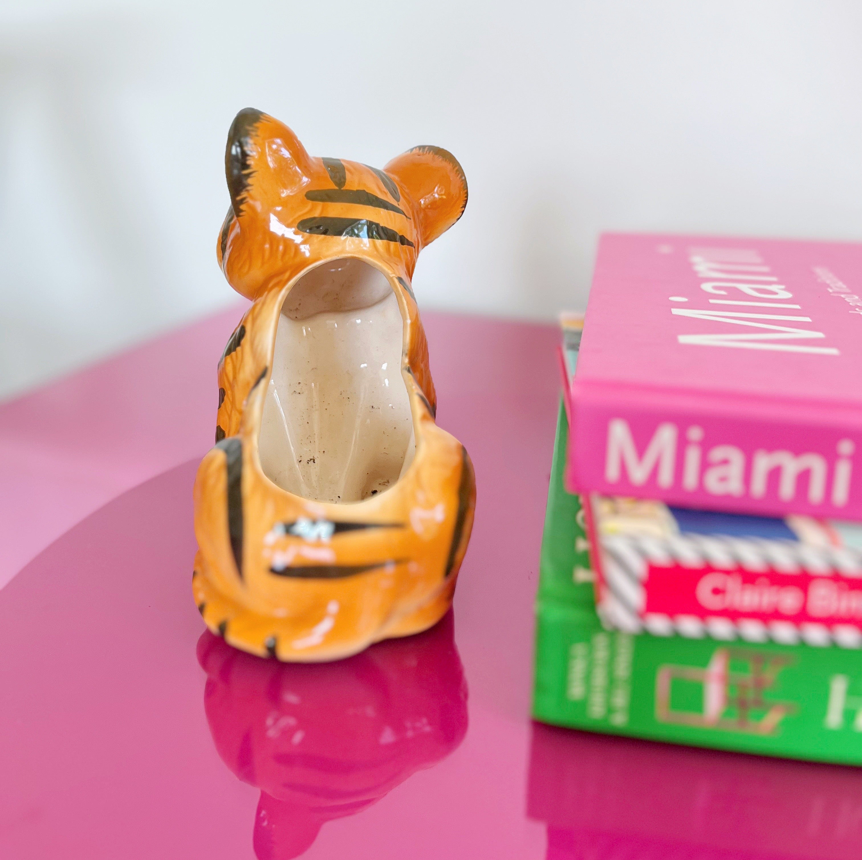 Vase tigre céramique vintage