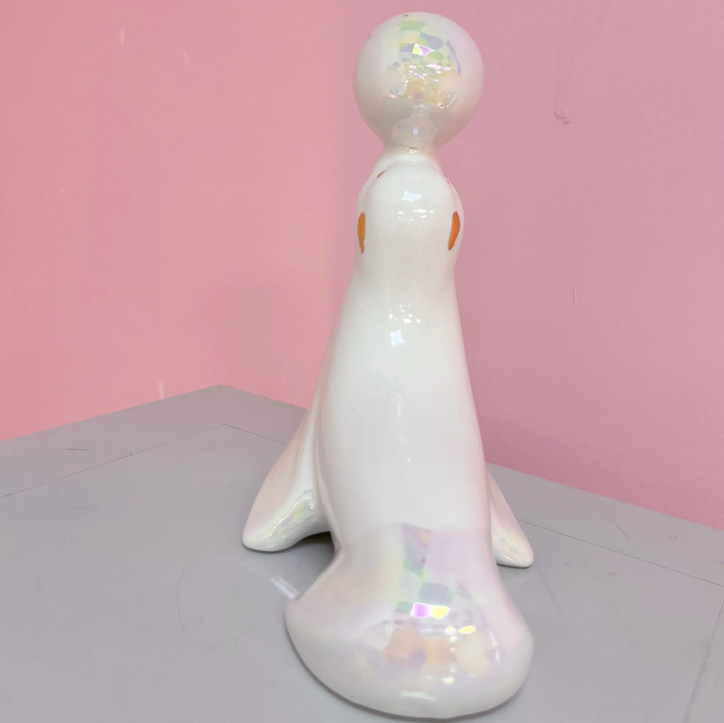 Statuette Otarie en Porcelaine Irisée – Italie, Années 70 - Club Barbara