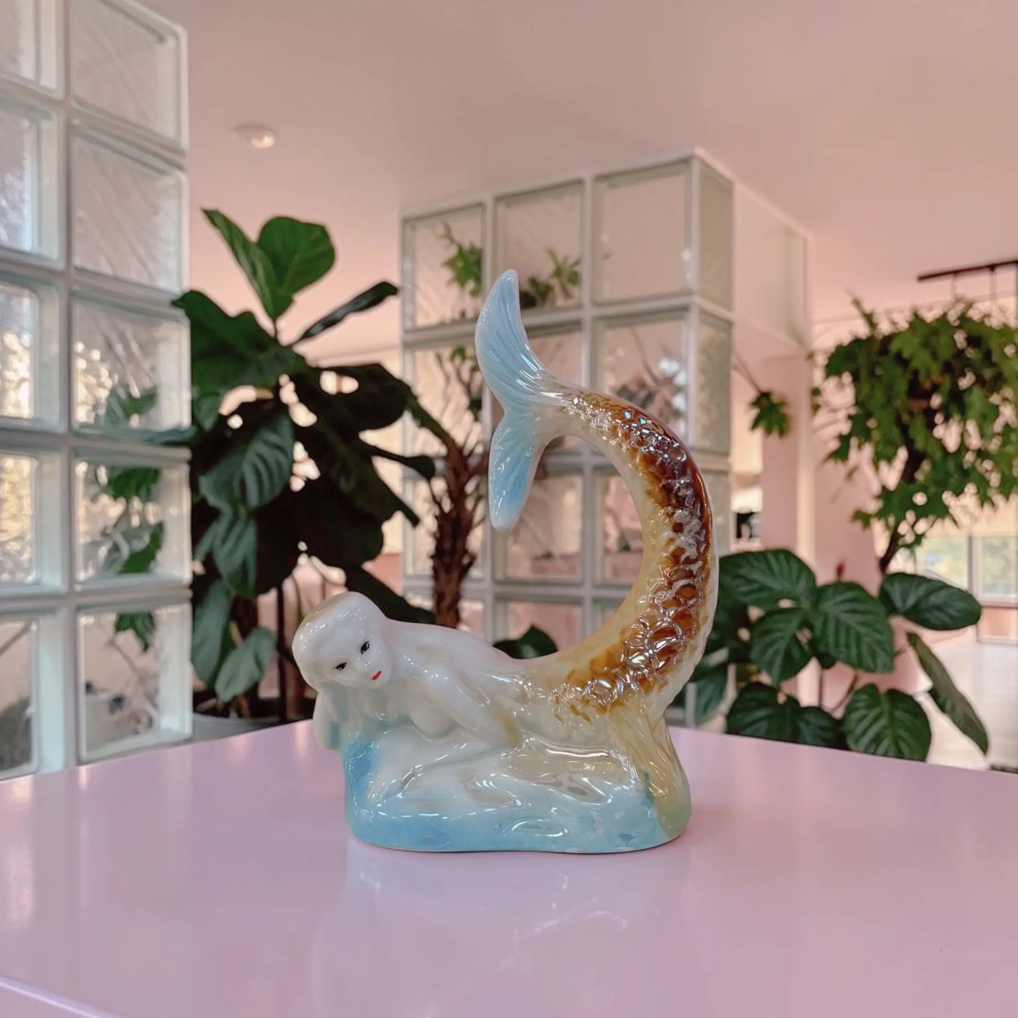 Iridescent Mermaid Figurine – Brazil, 1960s