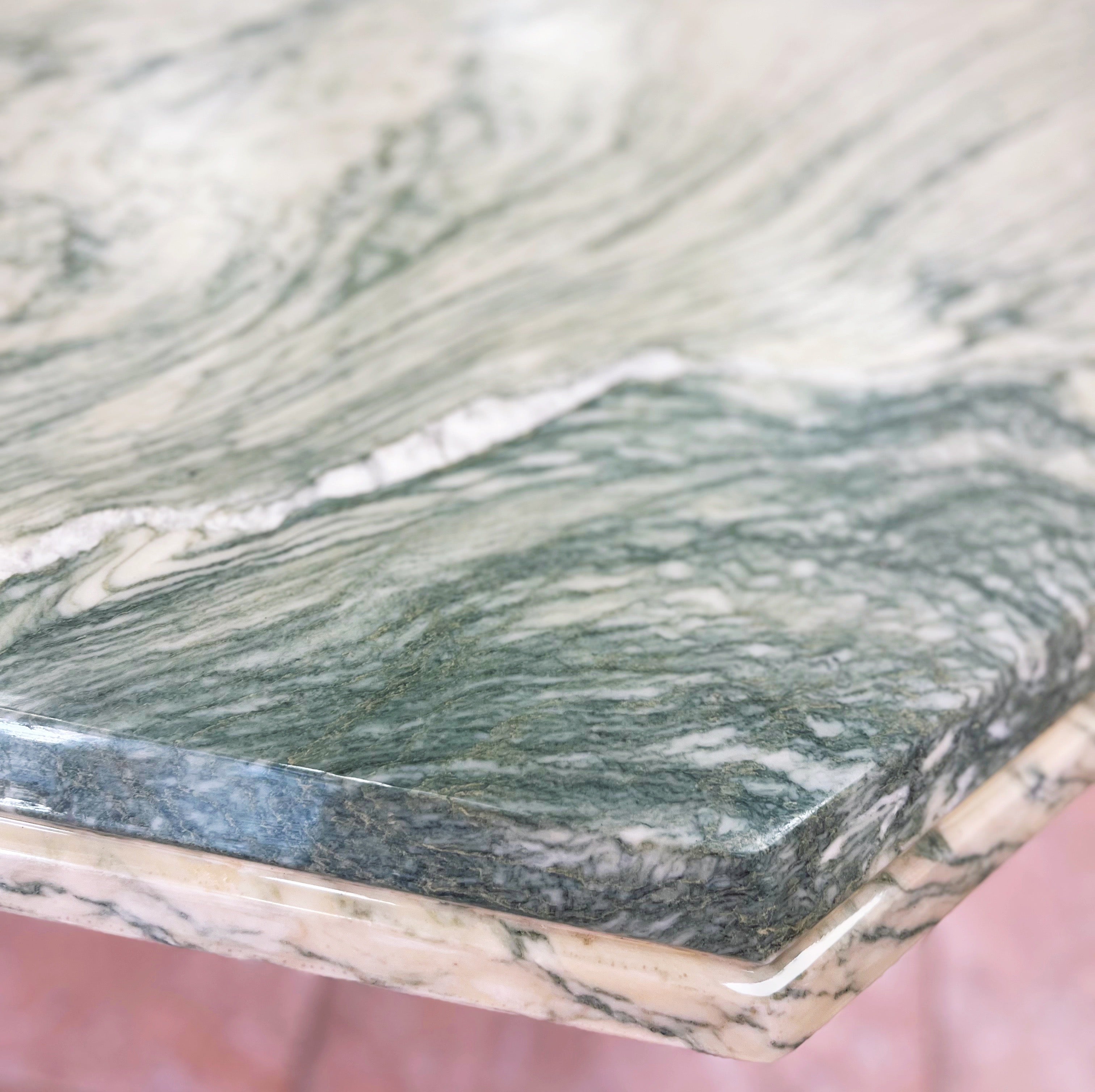 Table basse en marbre vert, Italie, années 70