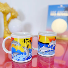 Load image into Gallery viewer, Vintage 80s dolphin sunset mugs
