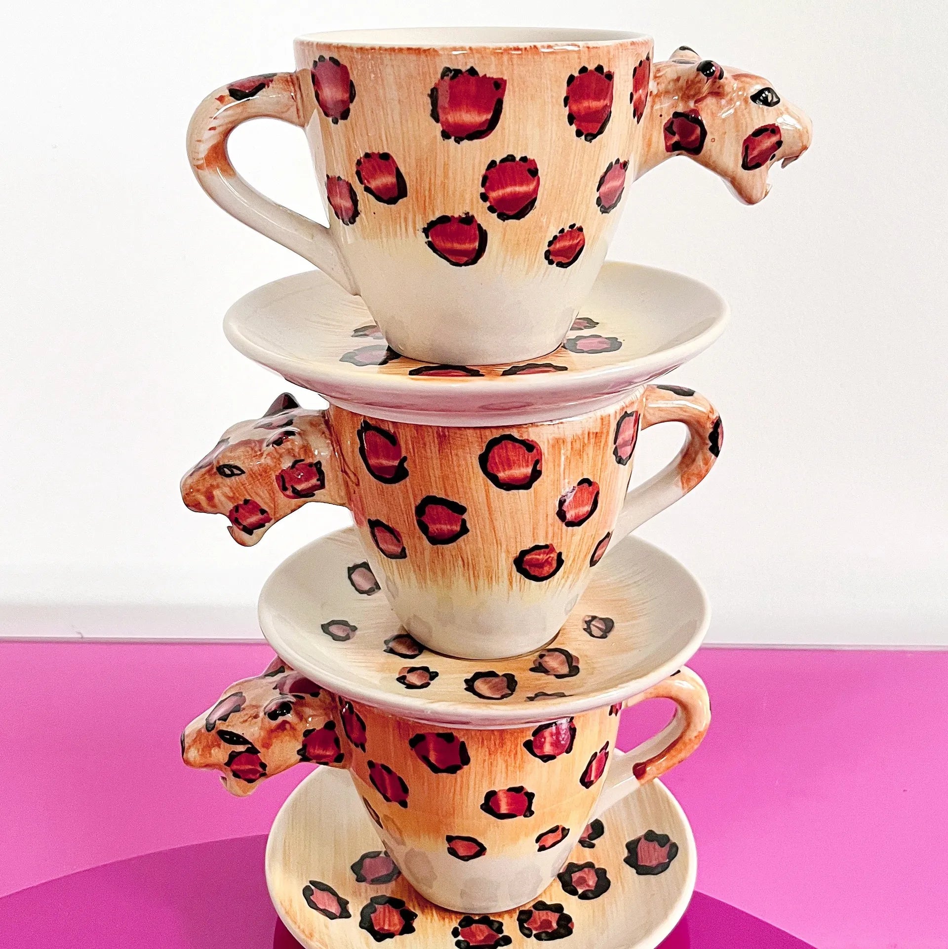 Tasses ceramique léopard vintage - Club Barbara