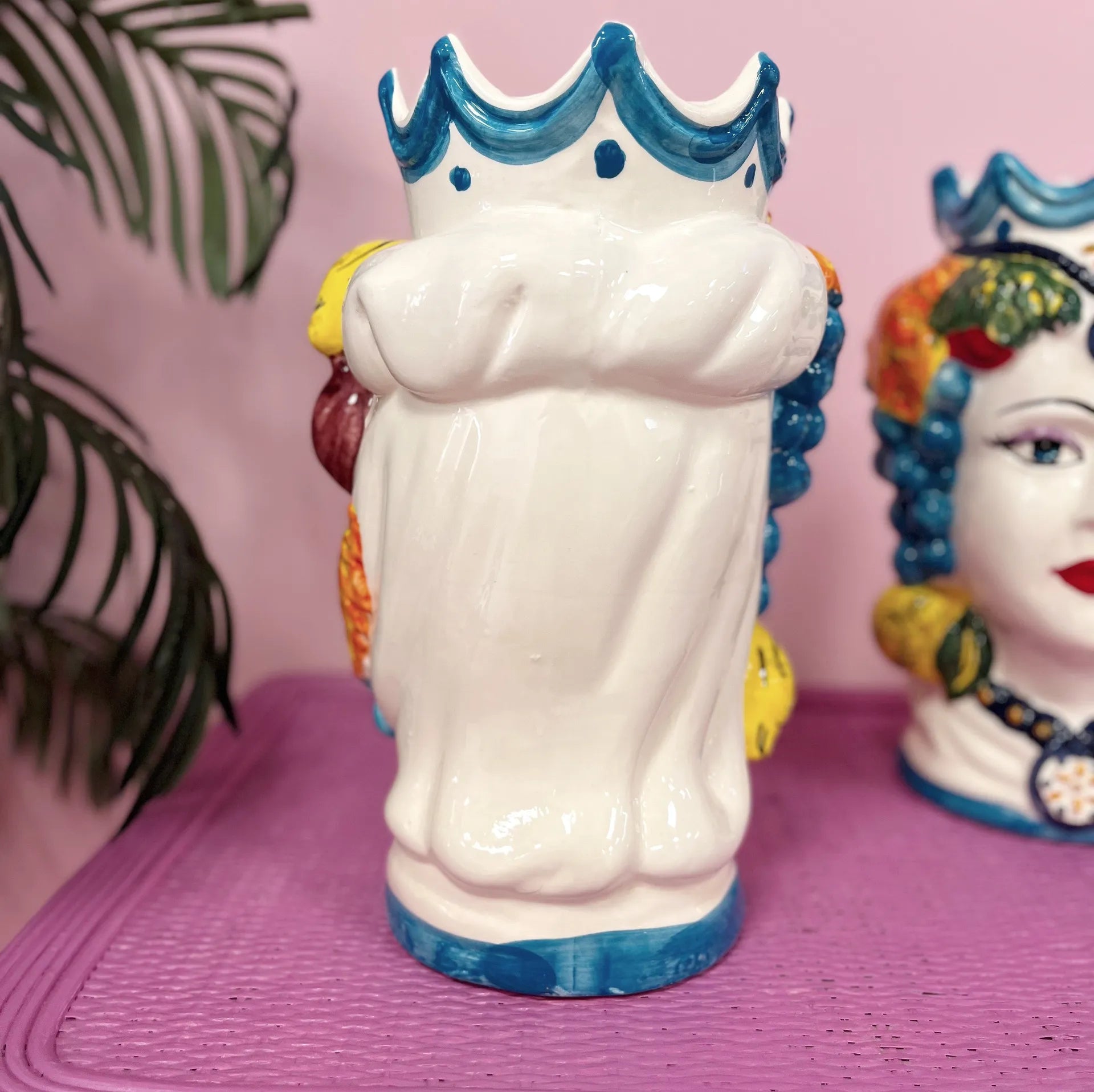 Tête de Maure en céramique italienne, homme, années 80 - Club Barbara