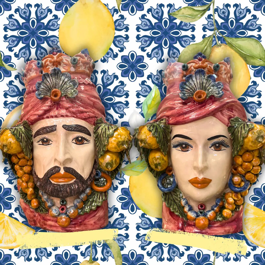 Tête de Maure en céramique de Caltagirone années 60-70 | Club Barbara
