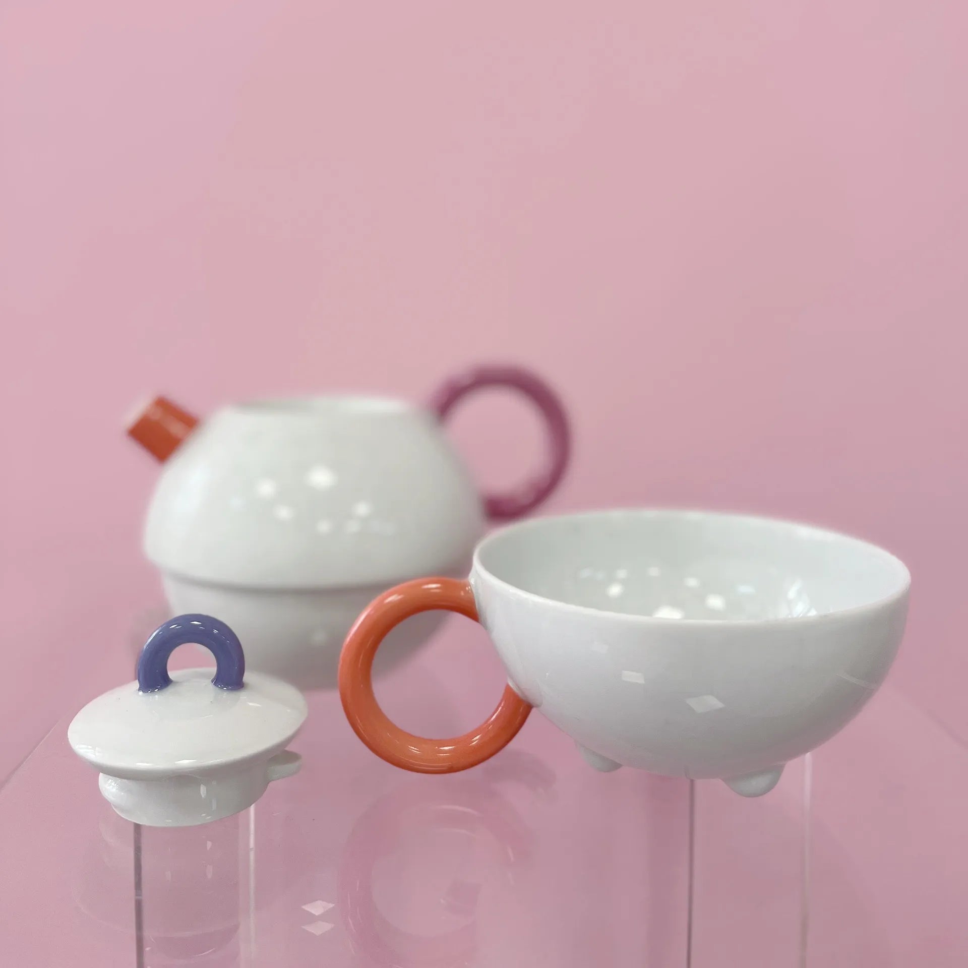 Théière collection Fantasia Memphis Design, années 80, par Matteo Thun - Club Barbara