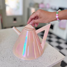 Load image into Gallery viewer, Vintage Memphis Design Teapot Iridescent Pink
