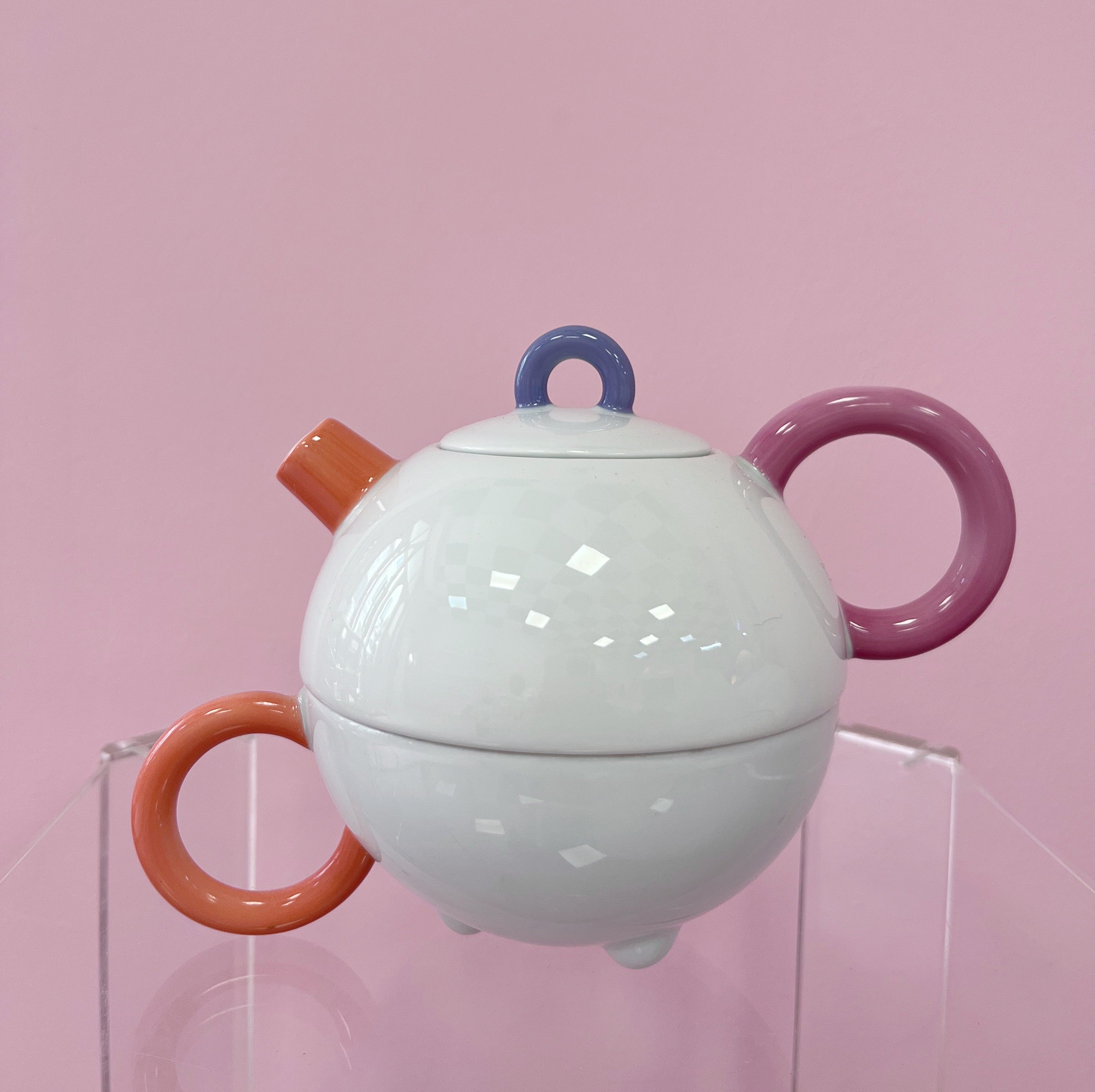 Théière collection Fantasia Memphis Design, années 80, par Matteo Thun