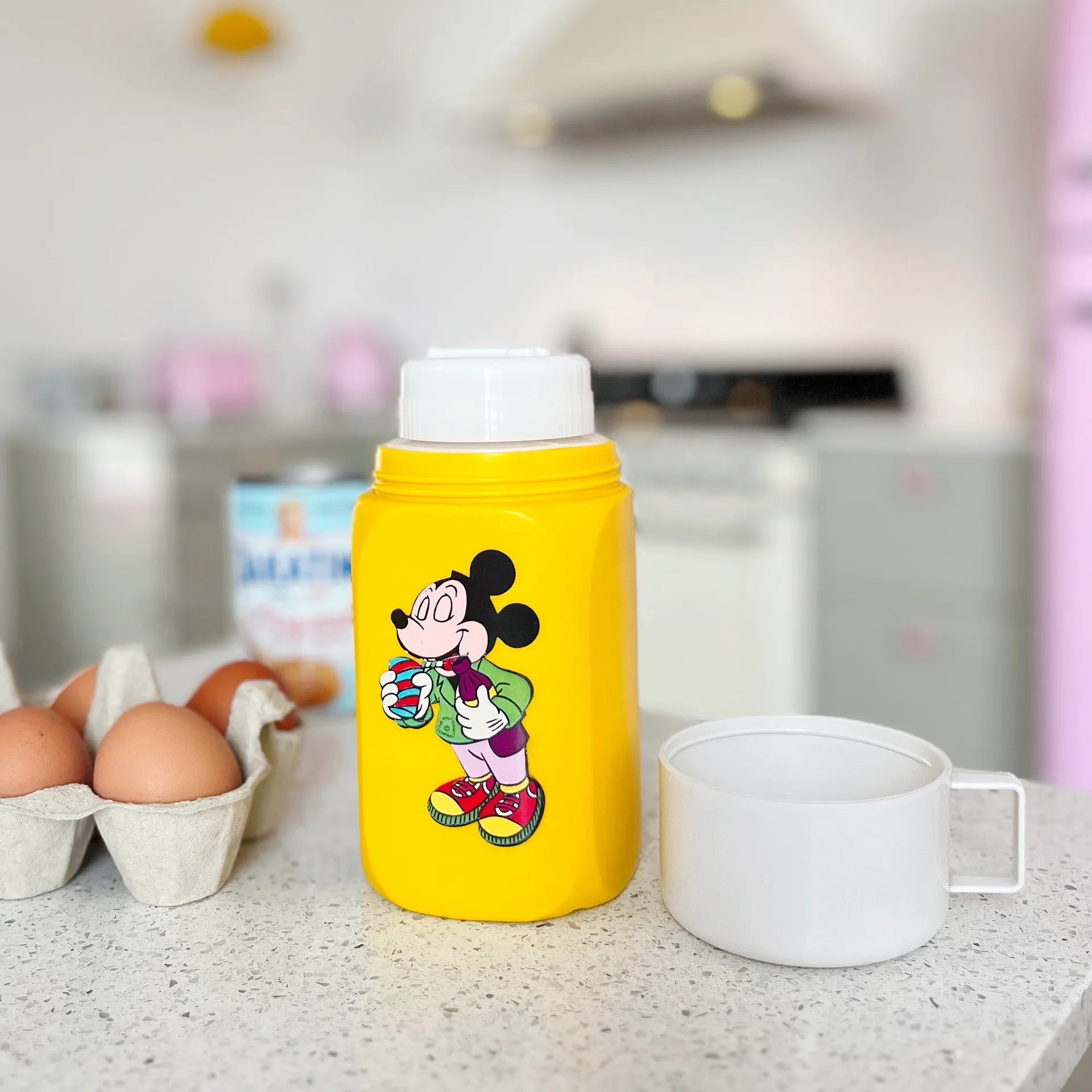 Thermos vintage 90s Mickey jaune - Club Barbara