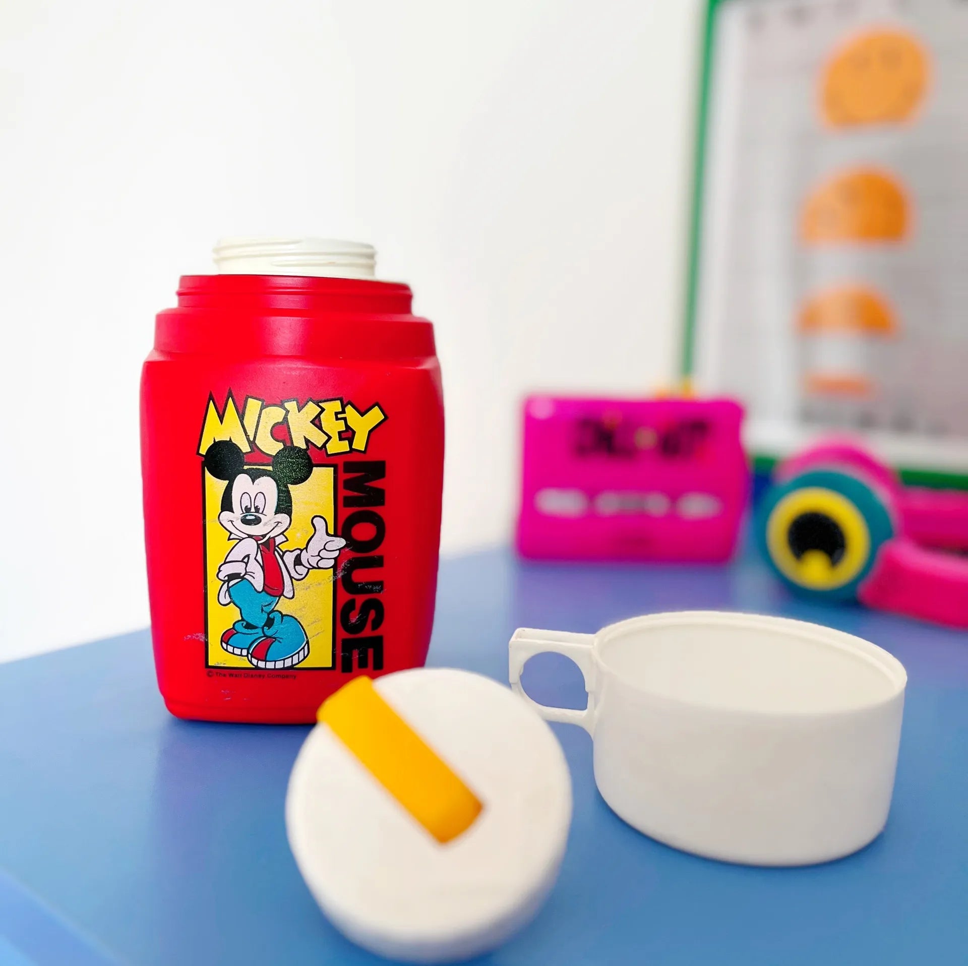 Thermos vintage 90s Mickey Mouse rouge - Club Barbara