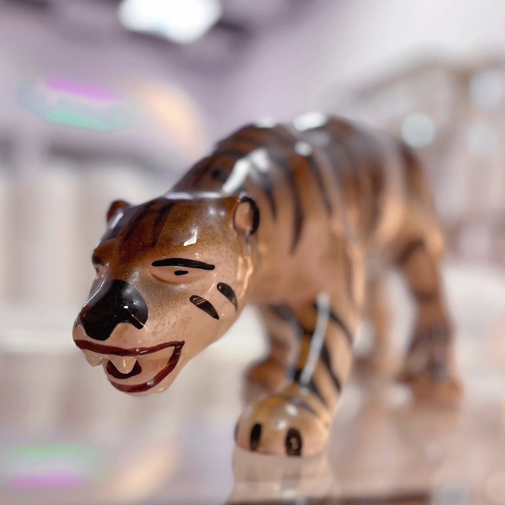 Tigre en céramique émaillée, années 70 - Club Barbara