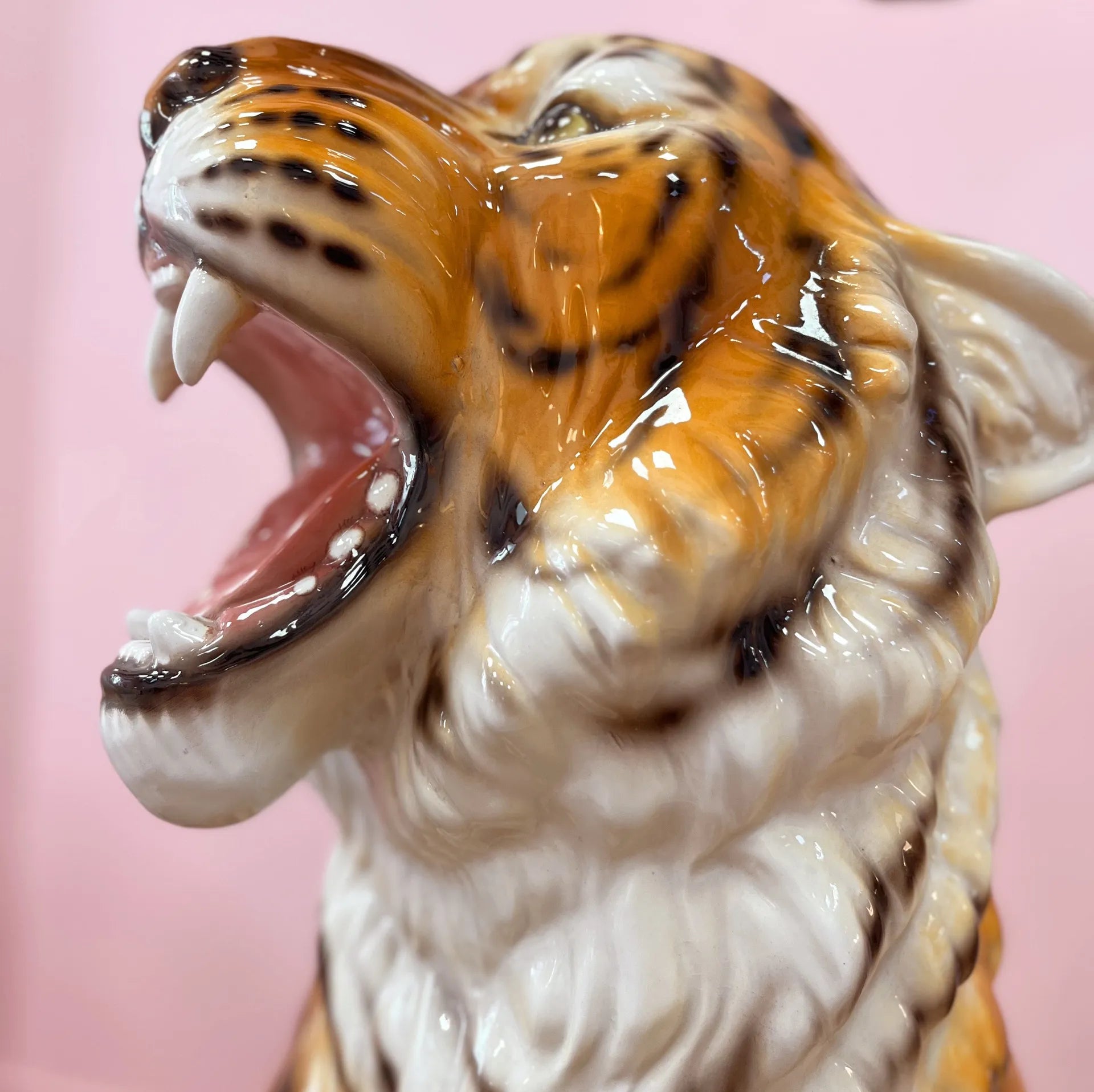 Tigre en Céramique Émaillée – Italie, Années 80 - Club Barbara