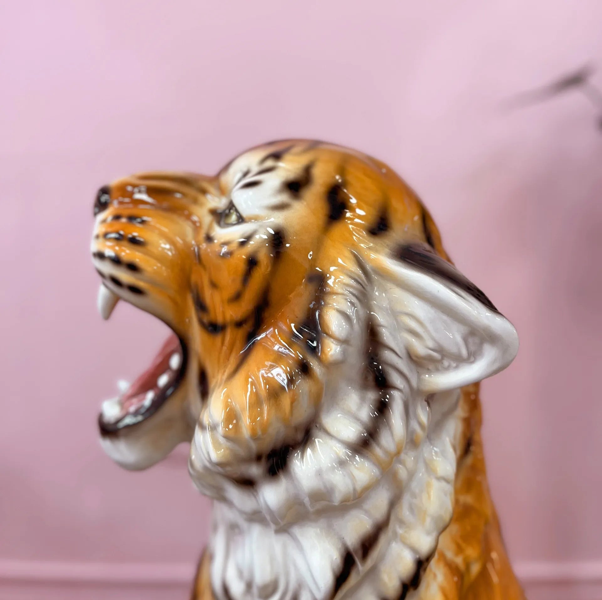 Tigre en Céramique Émaillée – Italie, Années 80 - Club Barbara