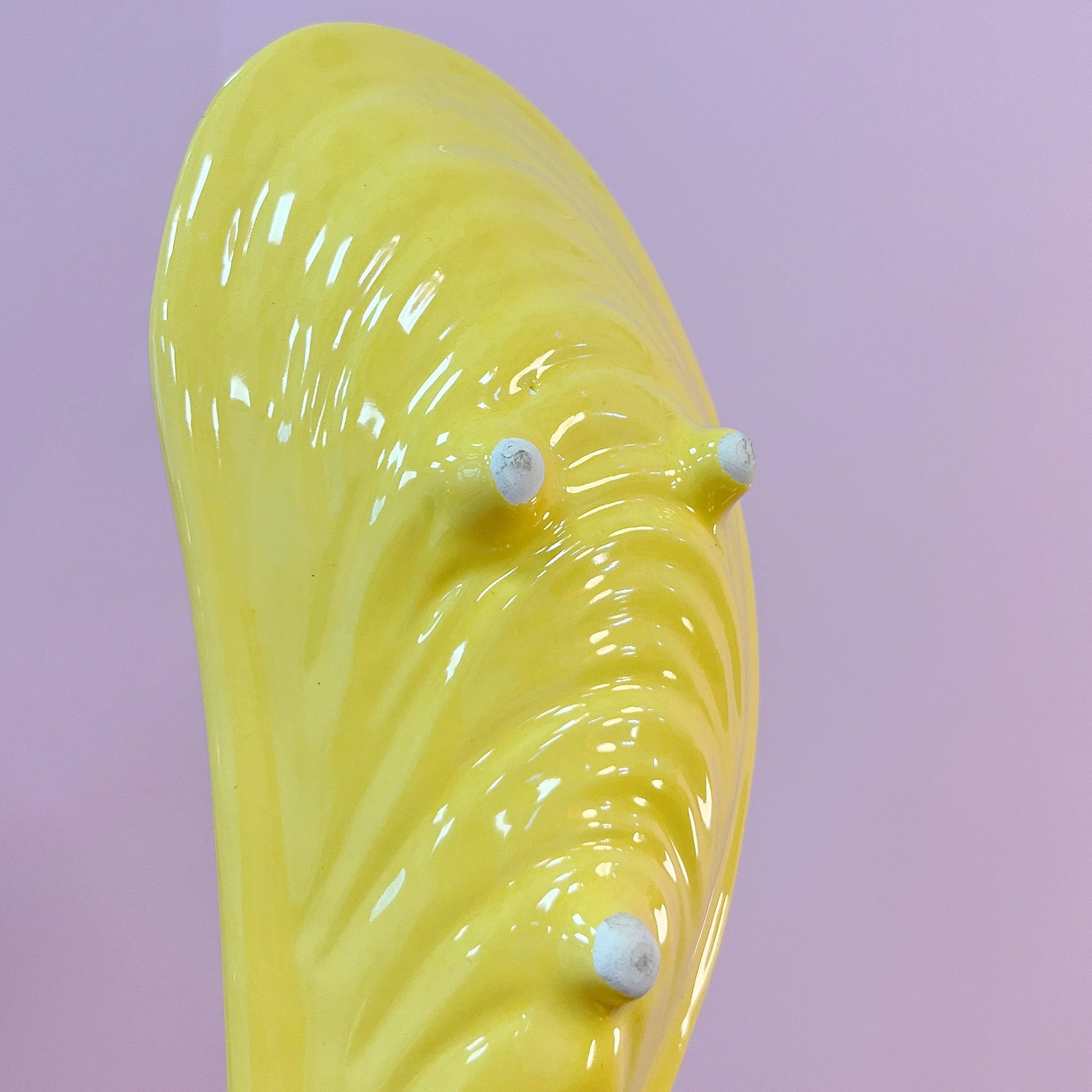 Vaisselle jaune vintage en céramique italienne émaillée Club Barbara