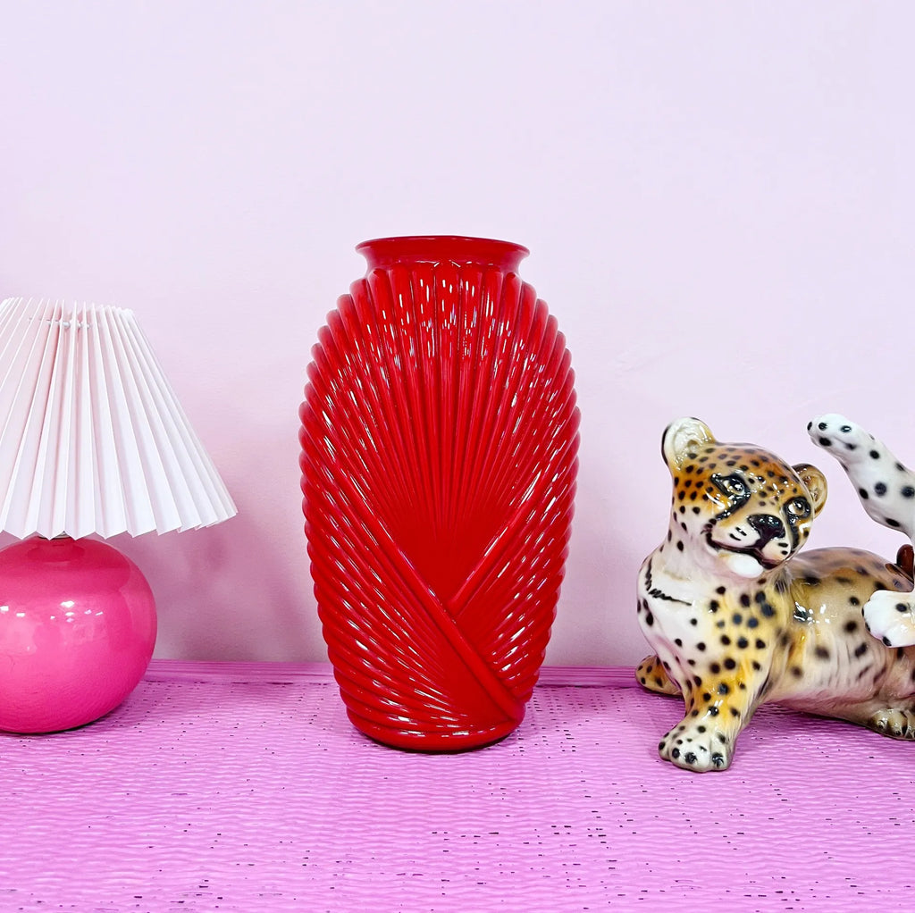 Vase Anchor Hocking 80s rubis - Club Barbara