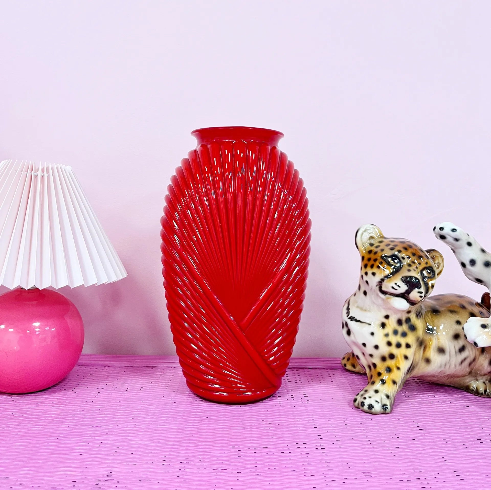 Vase Anchor Hocking 80s rubis - Club Barbara