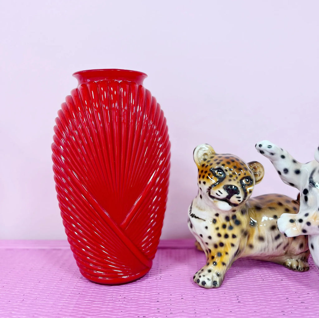 Vase Anchor Hocking 80s rubis - Club Barbara