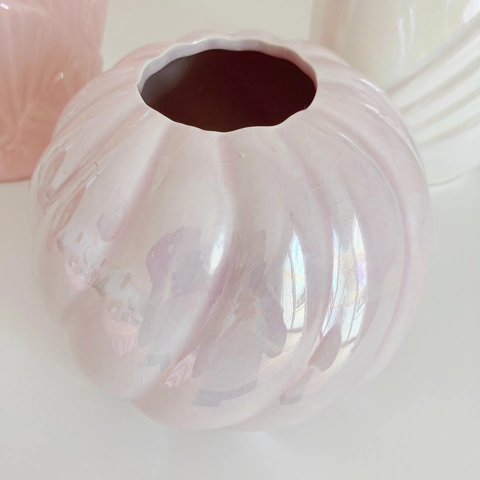 Vase boule torsadé - Club Barbara