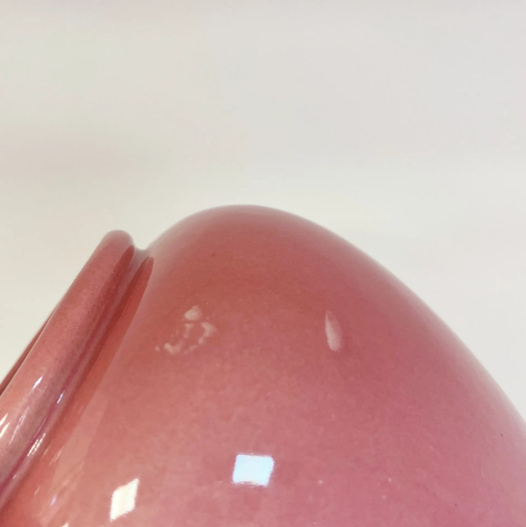 Vase céramique émaillée rose West Germany années 80 - Club Barbara