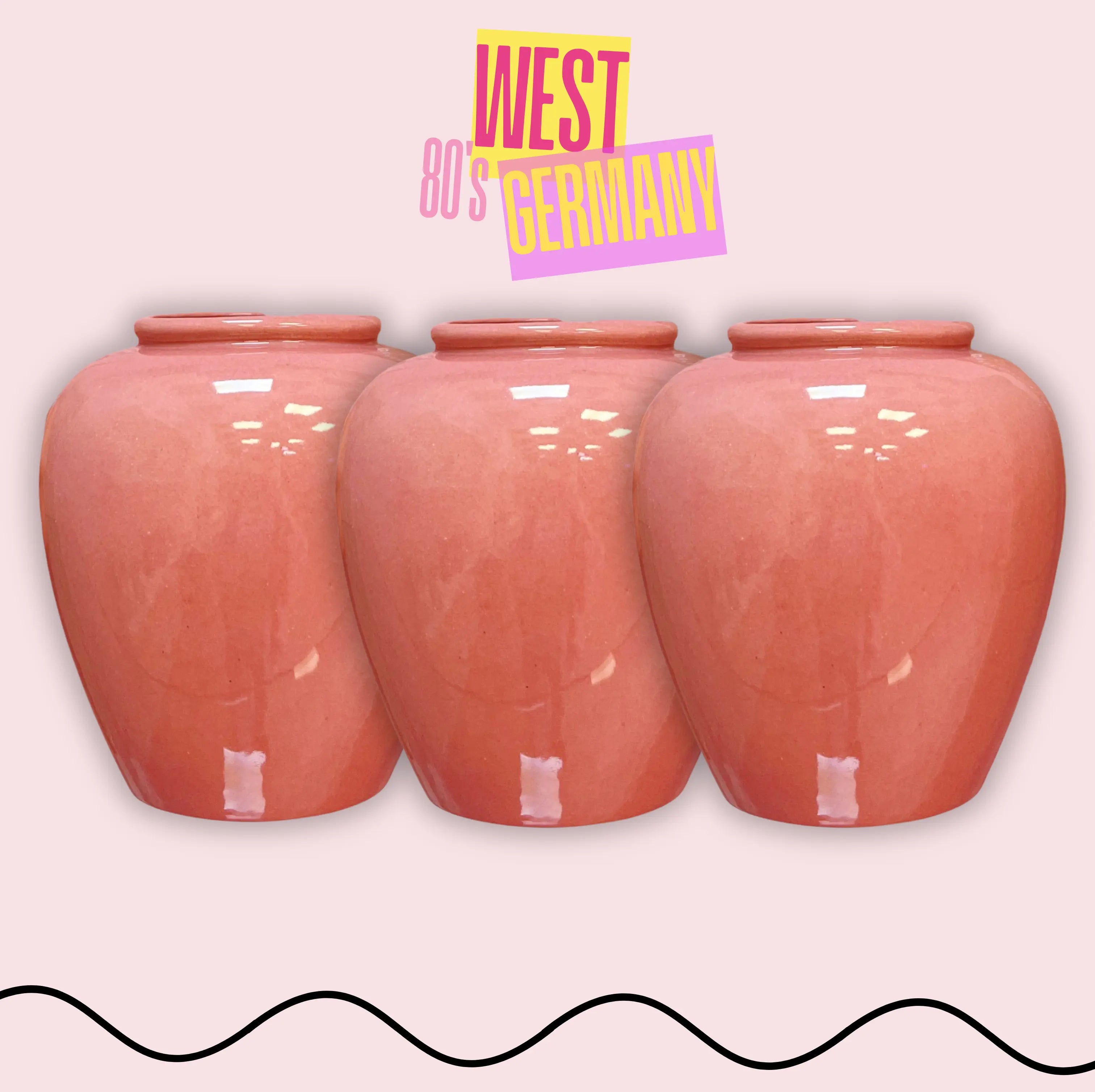 Pink vase 80s West Germany