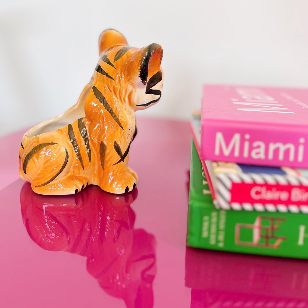 Vase tigre céramique vintage