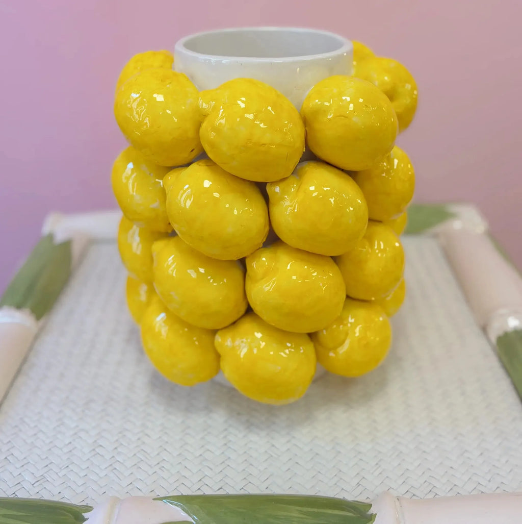 Vase citrons en céramique vintage, Sicile, années 70 - Club Barbara