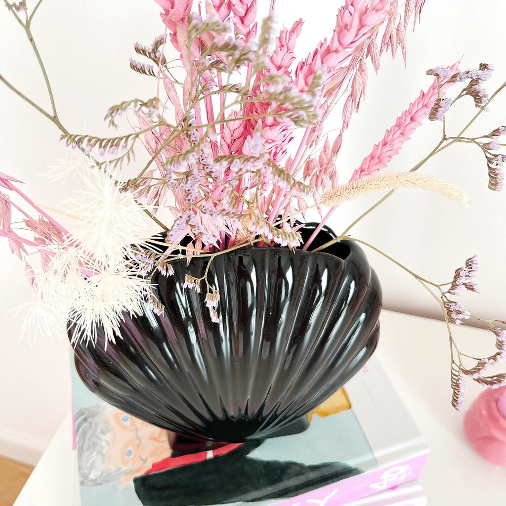 Vase coquillage noir 80’s - Club Barbara