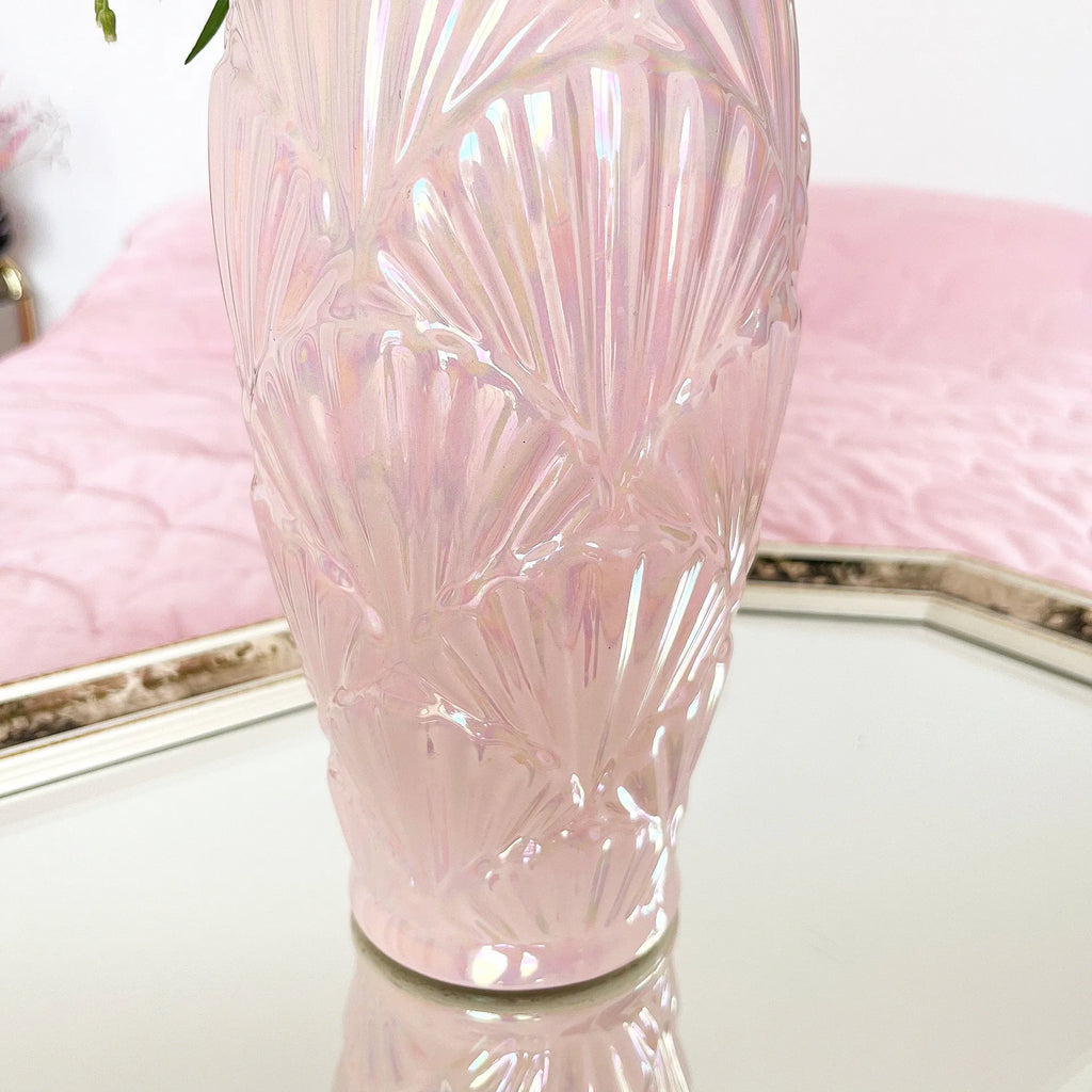 Vase coquillage rose iridescent - Club Barbara