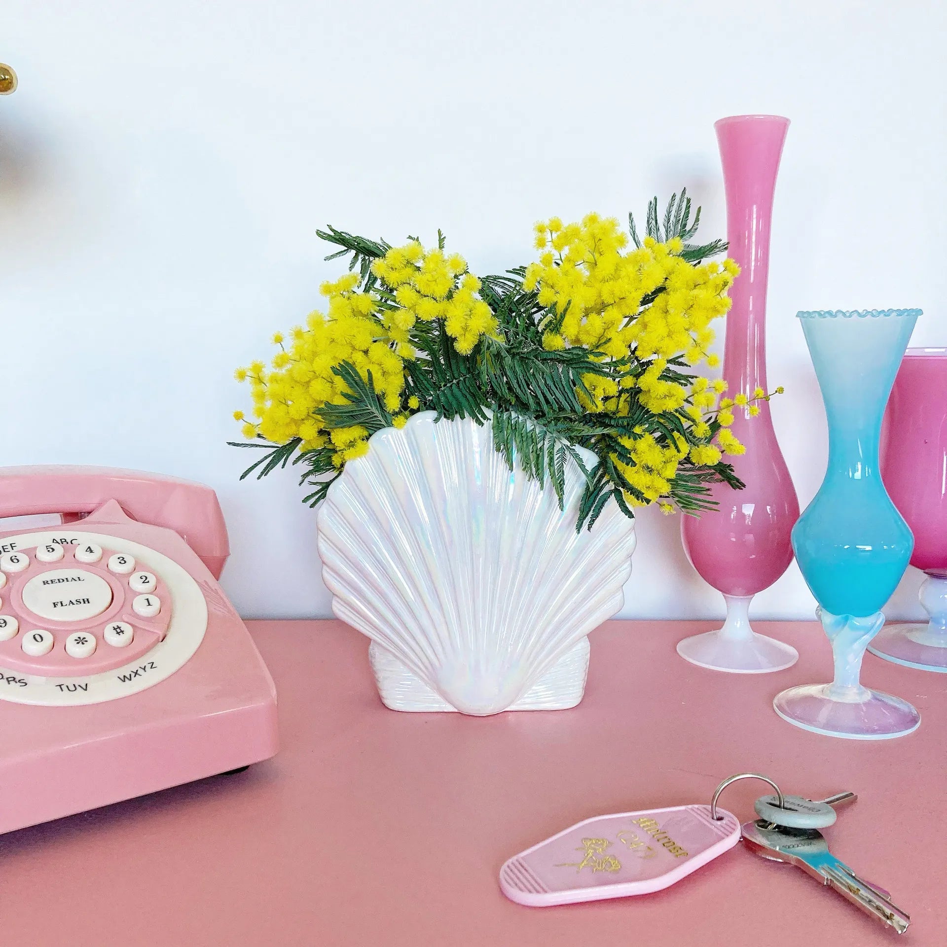 Vase coquillage vintage iridescent - Club Barbara
