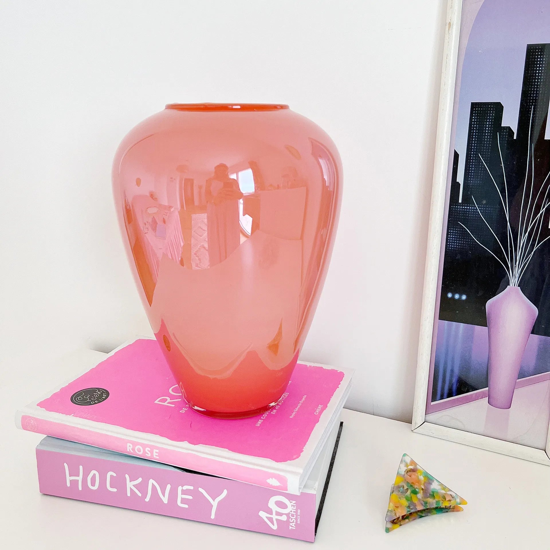 Vase corail pearly 80’s - Club Barbara
