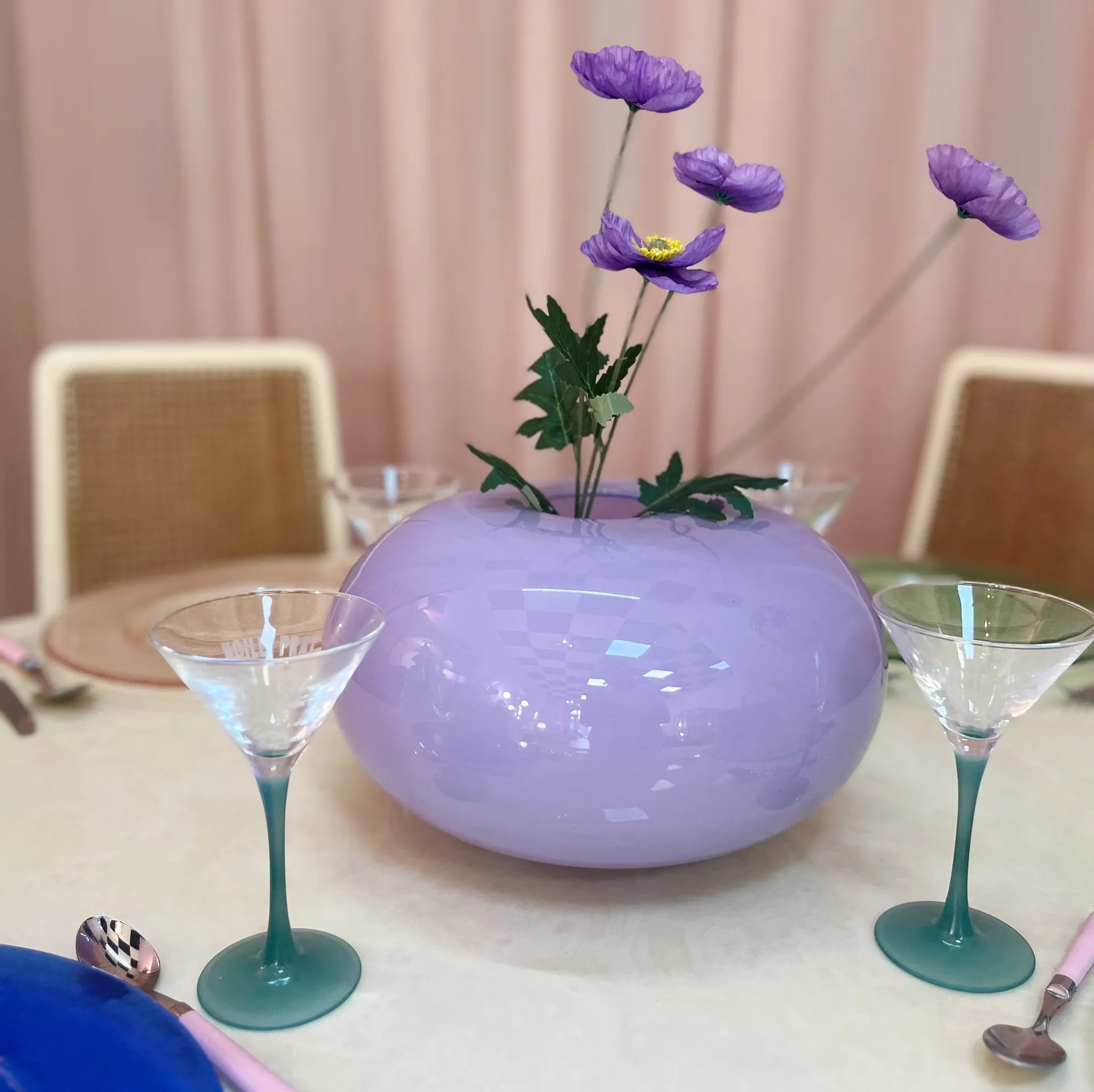 Vase en verre soufflé, Italie, Collection hôtelière Riviera Côte d’Azur - Club Barbara