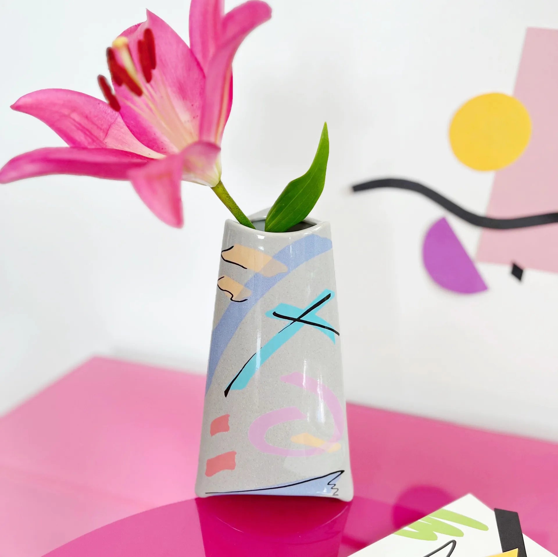 Vase géométrique par Dorothy Hafner pour Rosenthal - Club Barbara