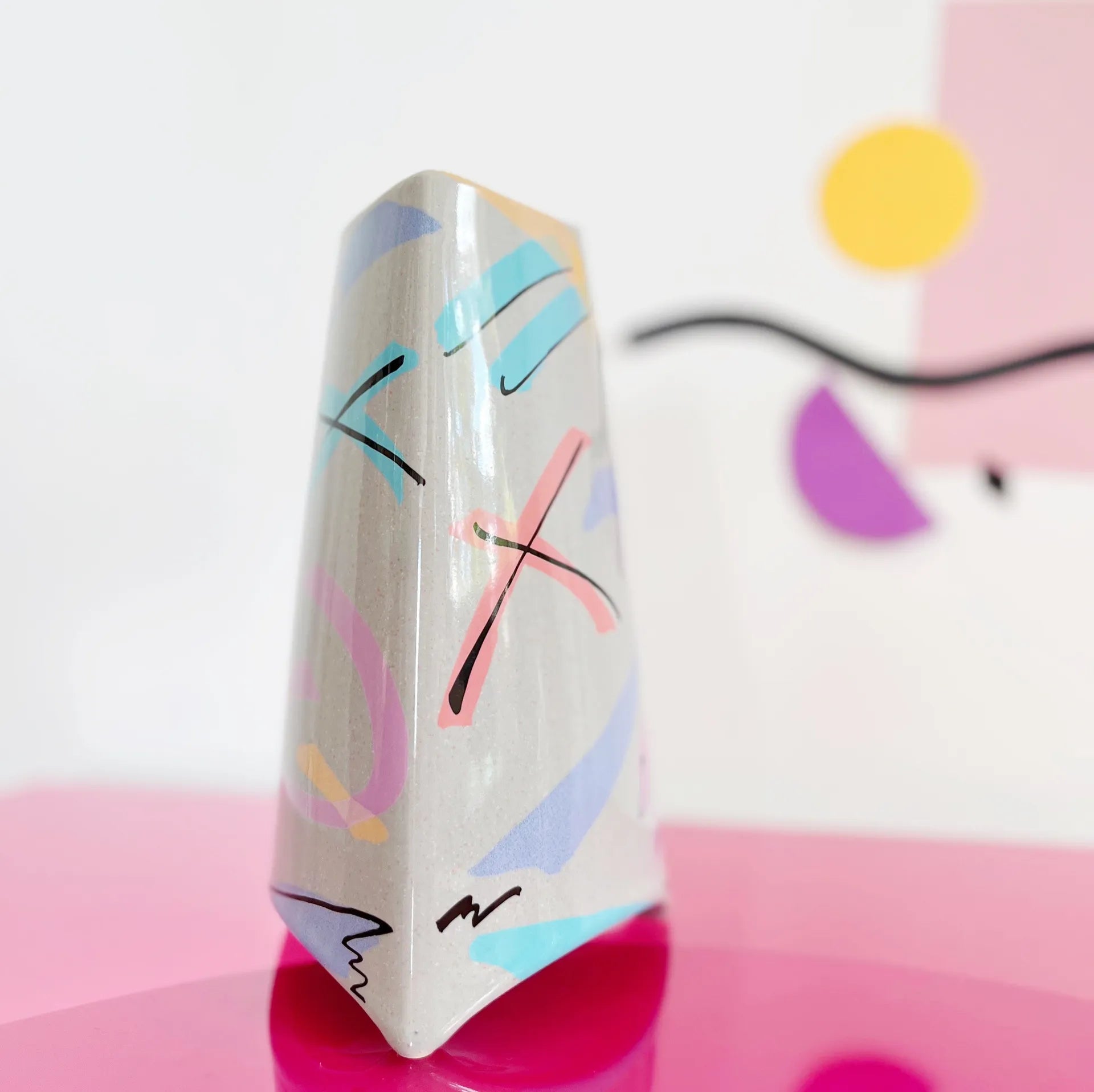 Vase géométrique par Dorothy Hafner pour Rosenthal - Club Barbara