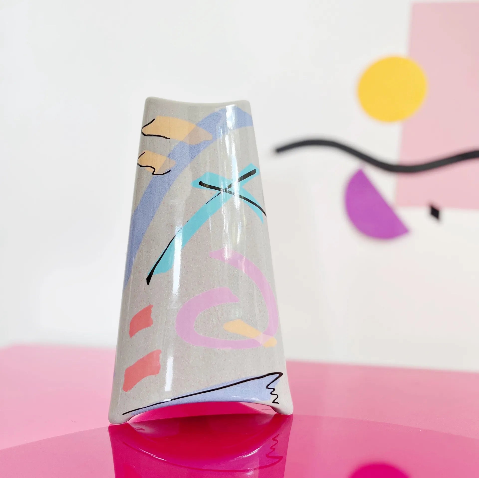 Vase géométrique par Dorothy Hafner pour Rosenthal - Club Barbara