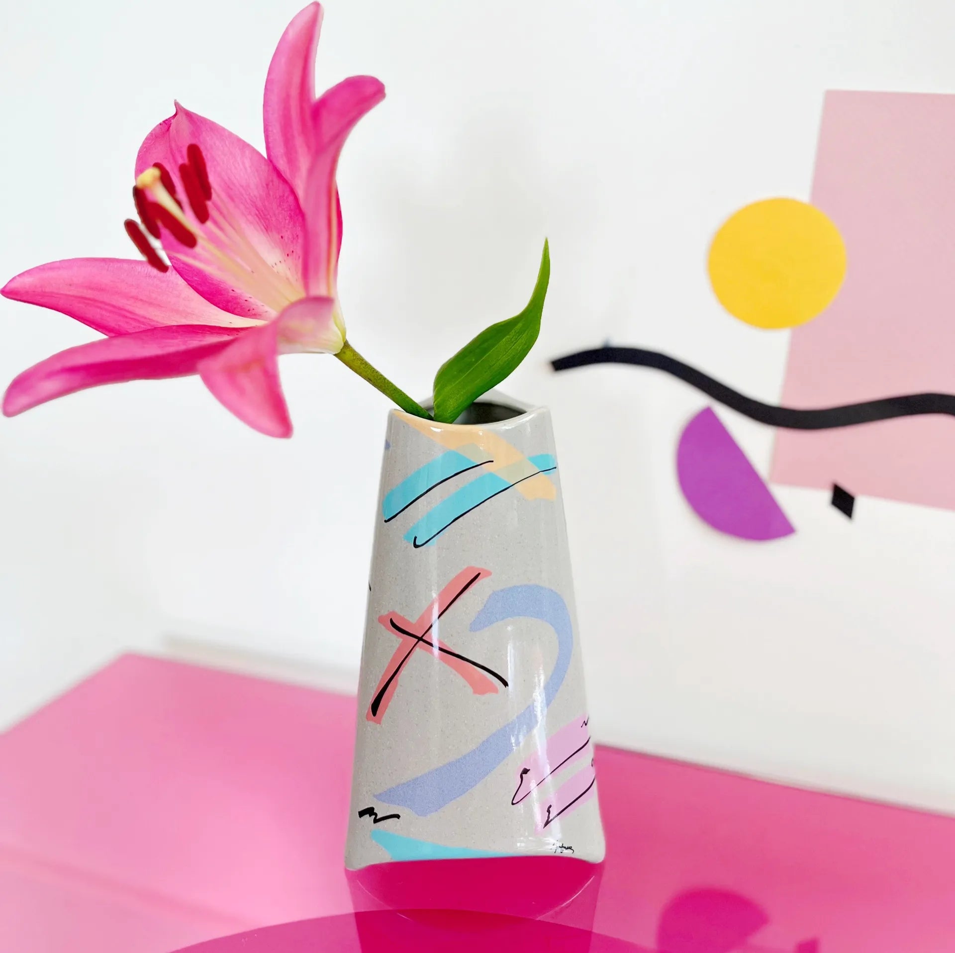 Vase géométrique par Dorothy Hafner pour Rosenthal - Club Barbara