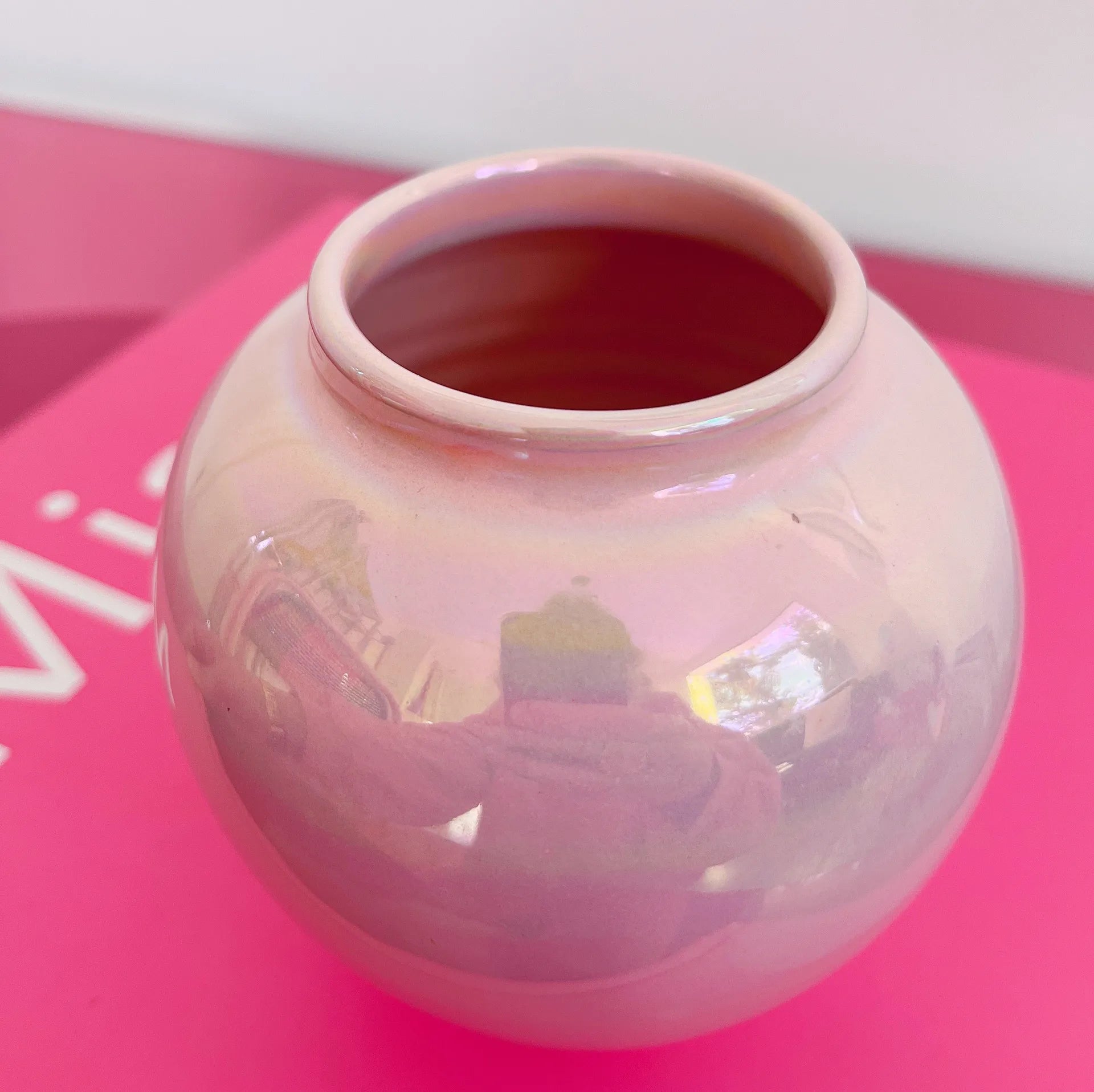 Vase iridescent rose - Club Barbara