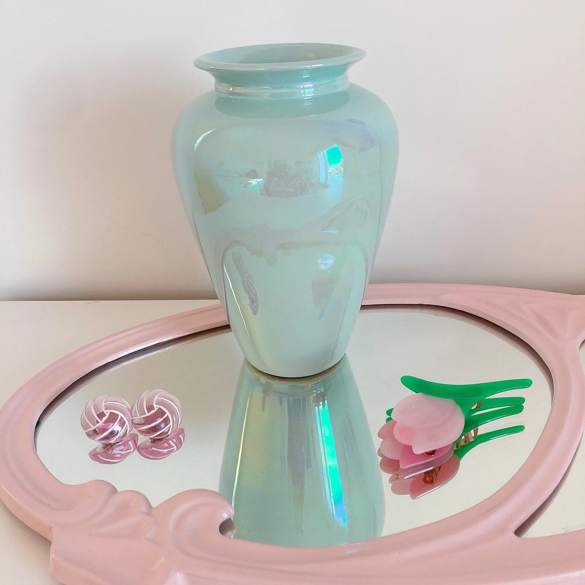 Vase iridescent vert - Club Barbara